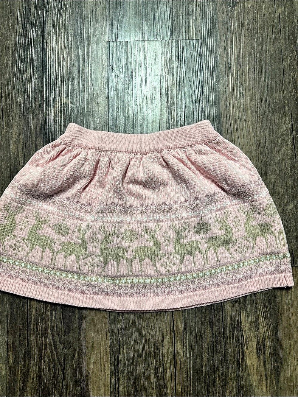 Holiday Pink & tan Printed Skirt